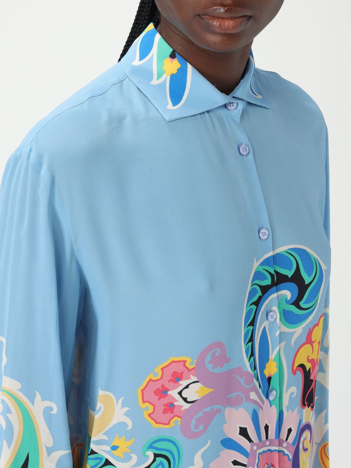 Floral-print shirt - Blue