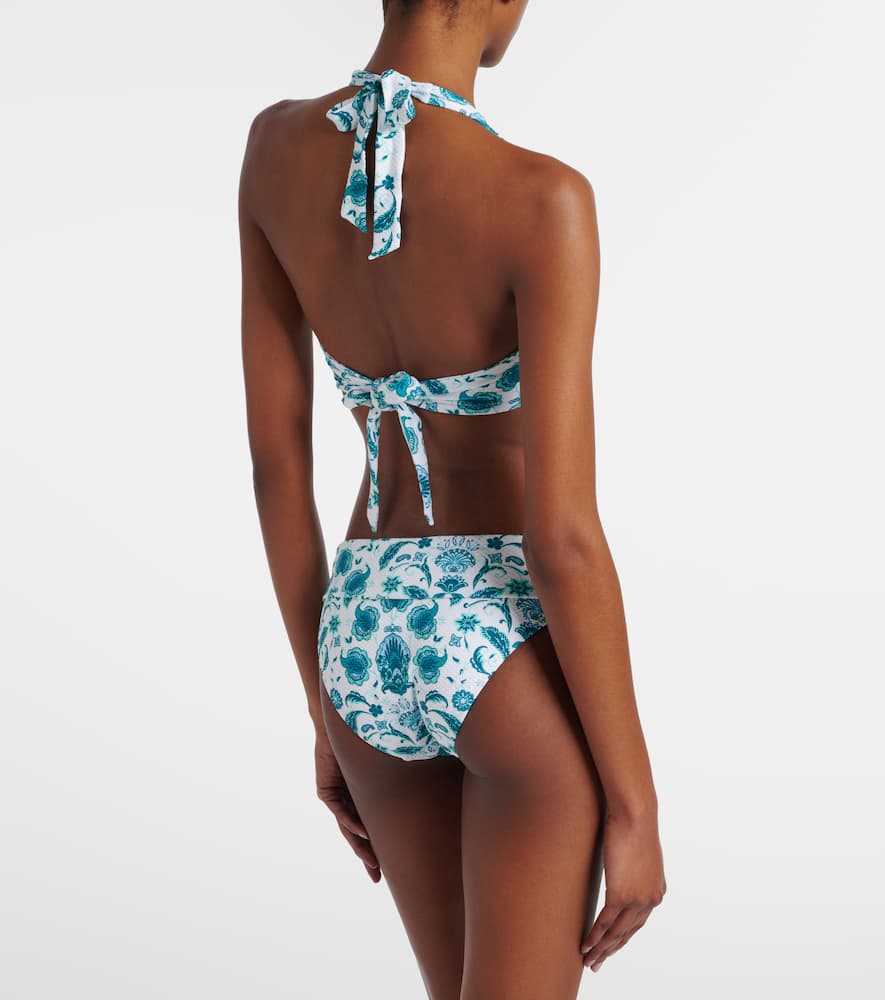 Kos paisley halterneck bikini top
