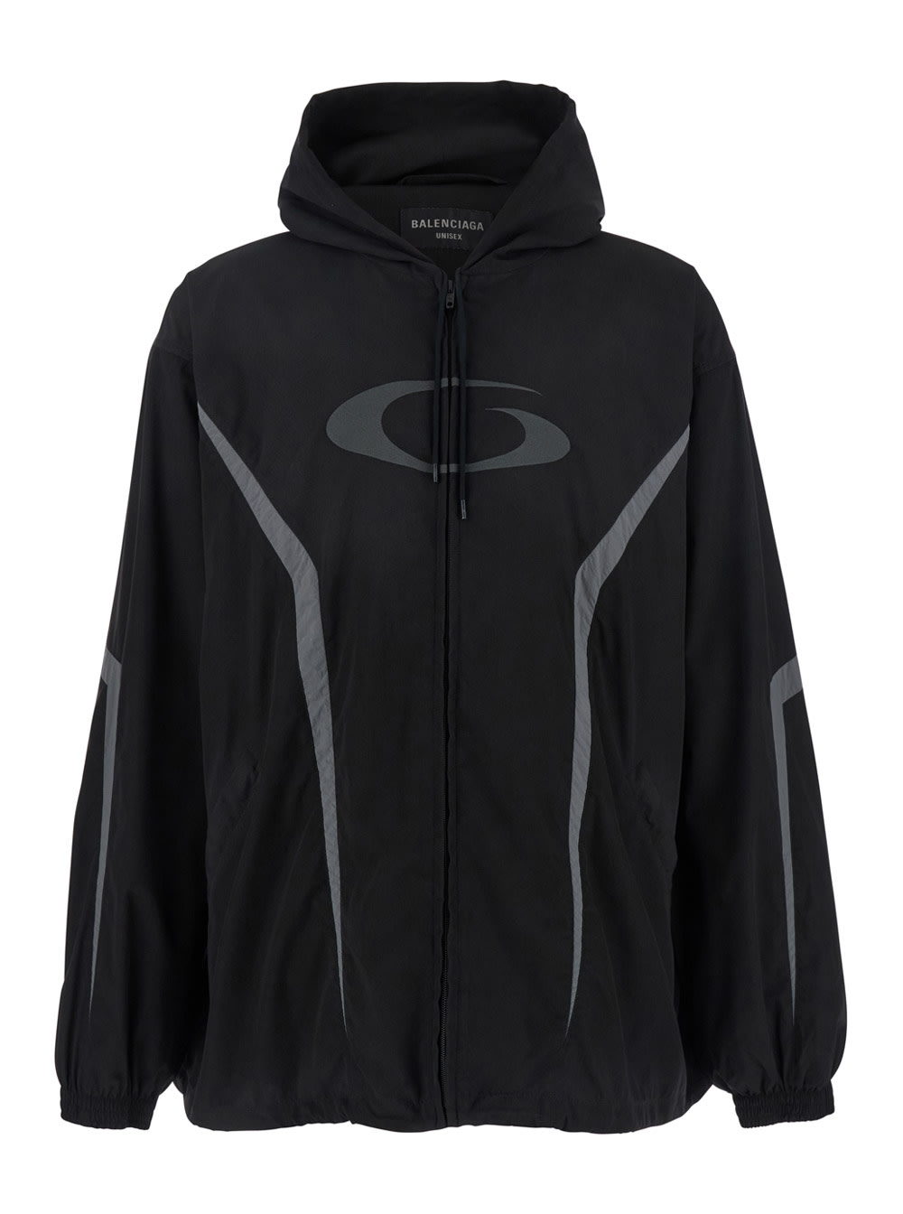 Loop Sports Icon Black Jacket With Front Motif In Tech Fabric Man
