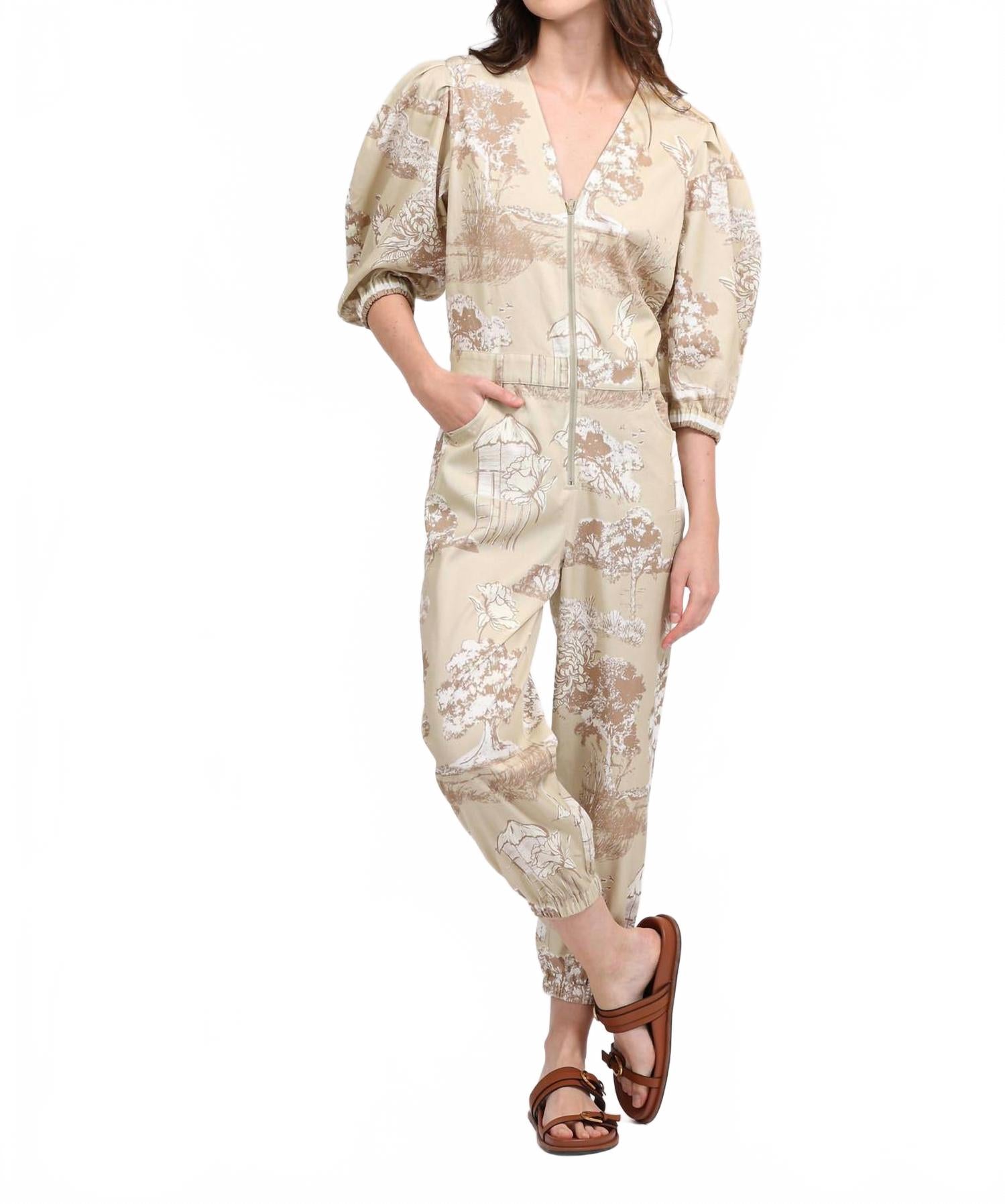 Thailand Jumpsuit In Beige