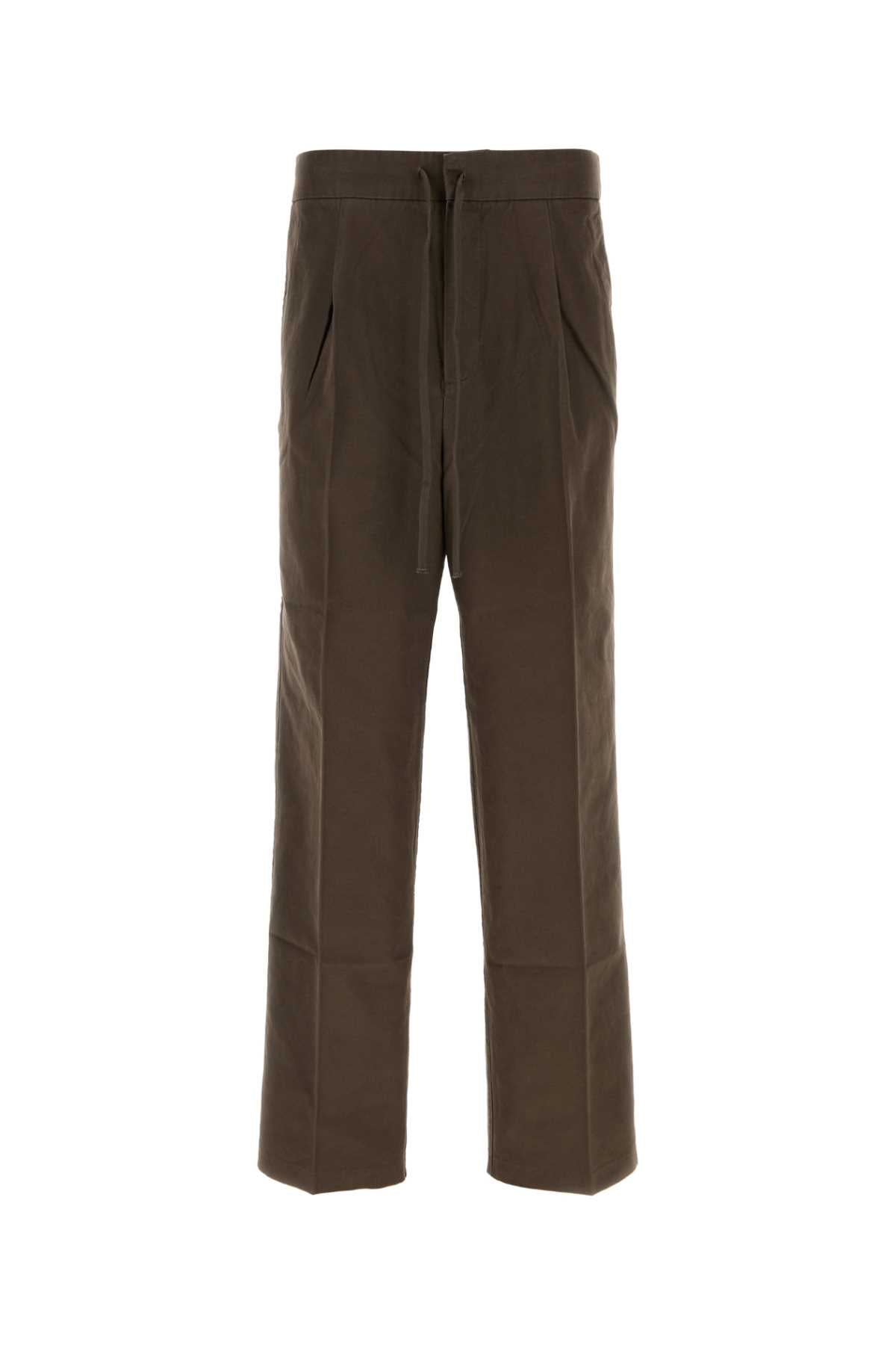 Pleat Front Pant Trouser — Brown