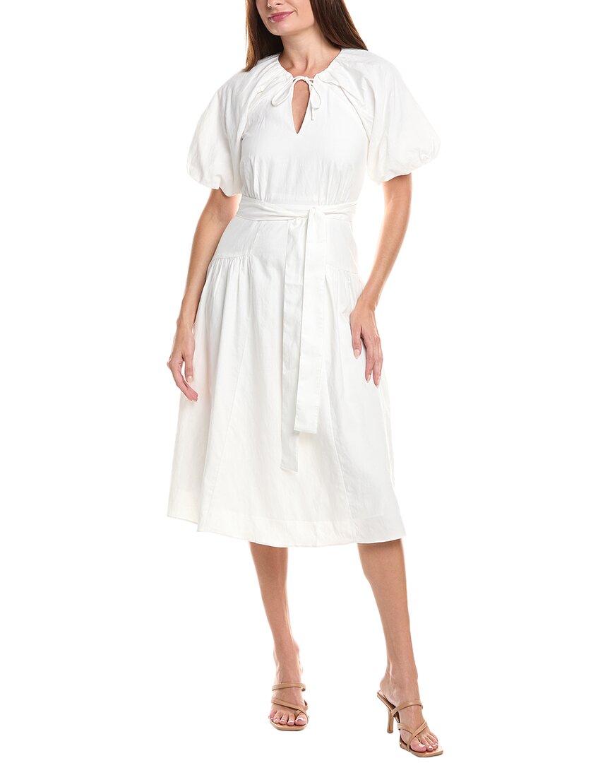 Alice Linen-Blend Puff Sleeve Dress