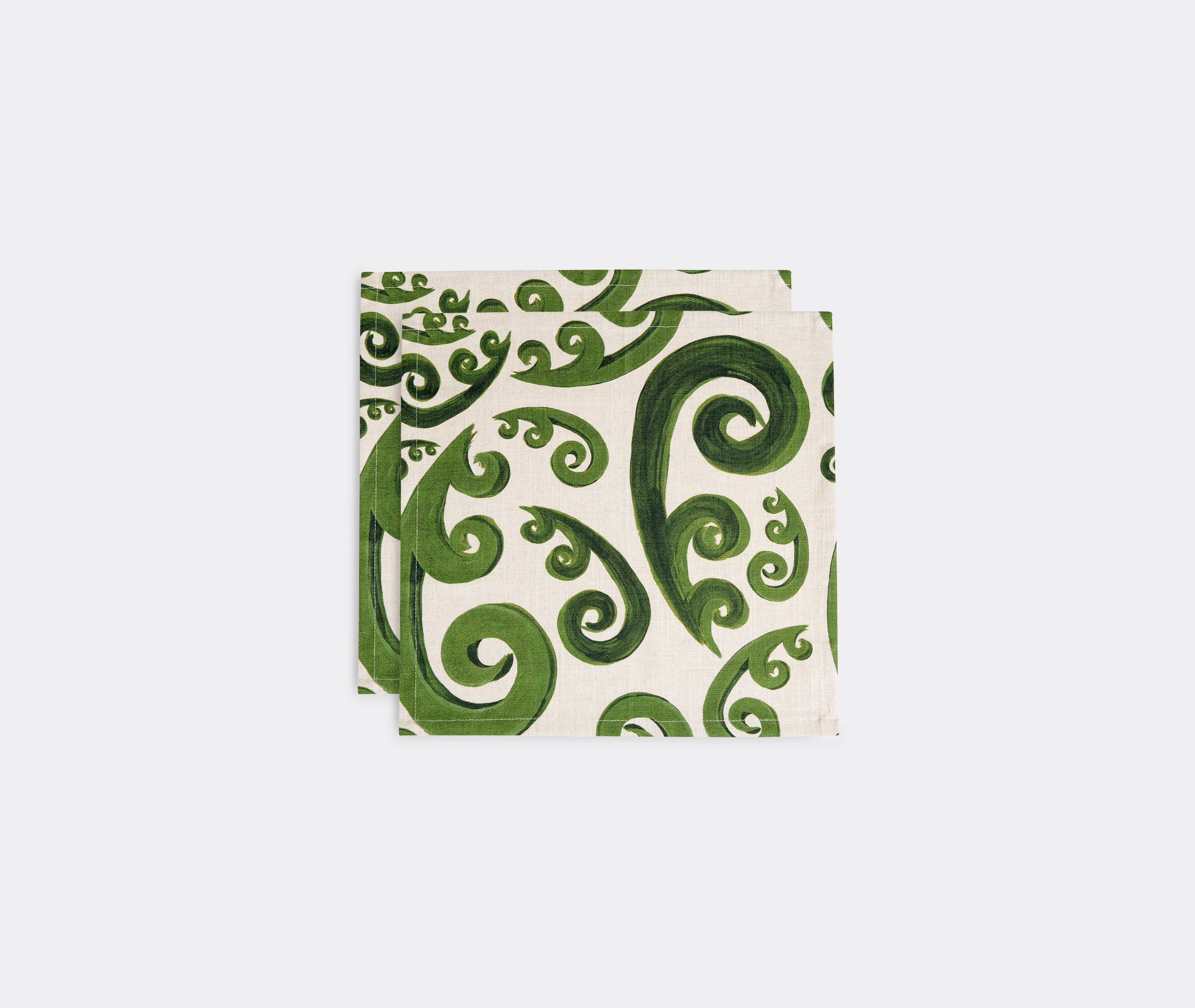 'athenee Peacock' Napkin, Green, Set Of Two