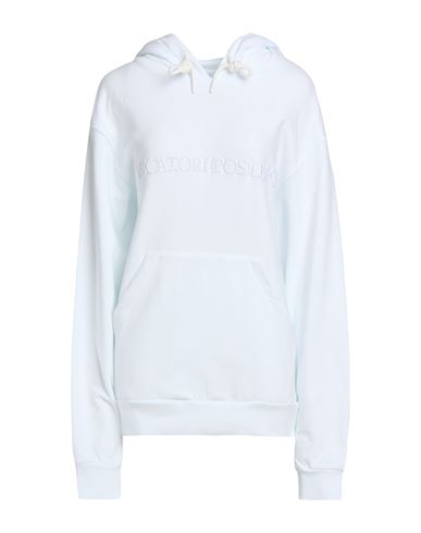 Woman Sweatshirt Sky blue Size 3XL Cotton, Elastane