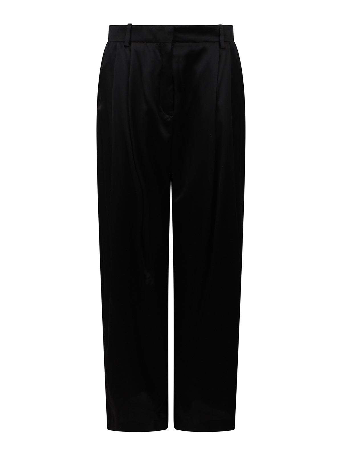 Pleated wide-leg trousers - Black