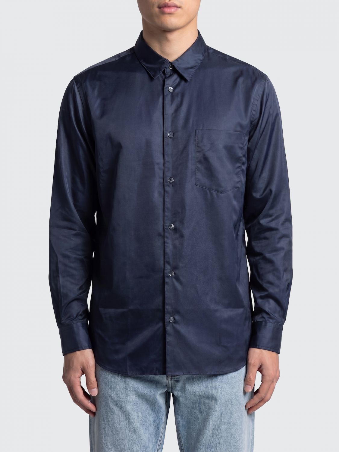 Button-down fitted shirt - Black