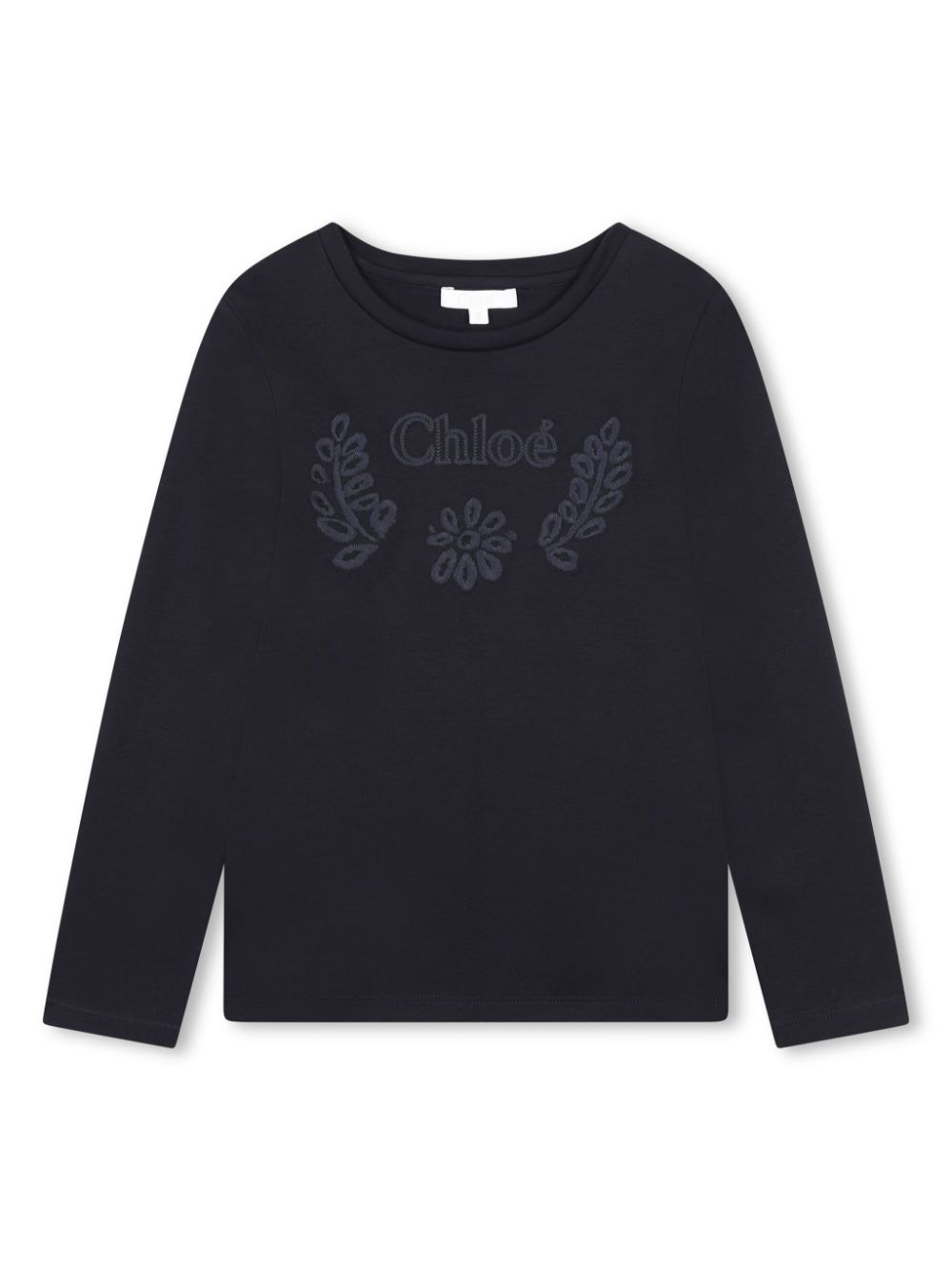 Logo-embroidered cotton T-shirt - Blue