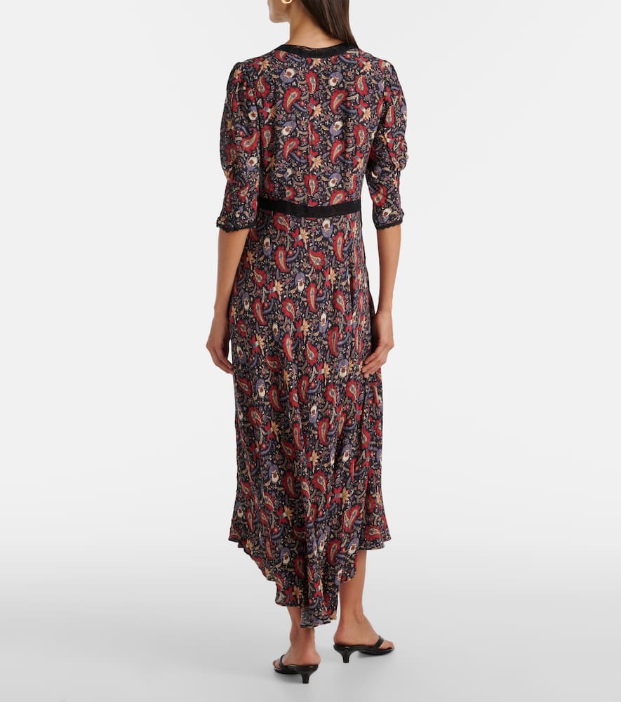 Amina floral crêpe de chine midi dress