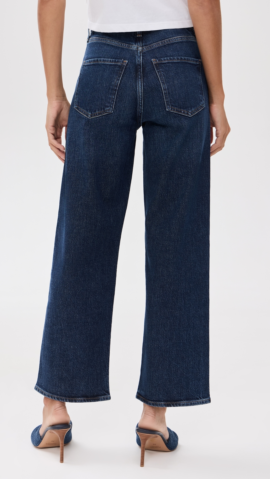 Ren: High Rise Wide Leg Jeans Echo