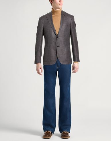 Man Blazer Grey Size 40 Virgin Wool, Silk