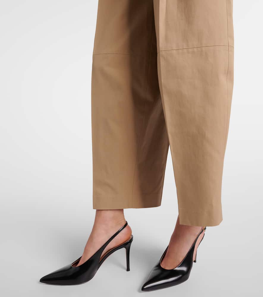 Dash high-rise cotton wide-leg pants