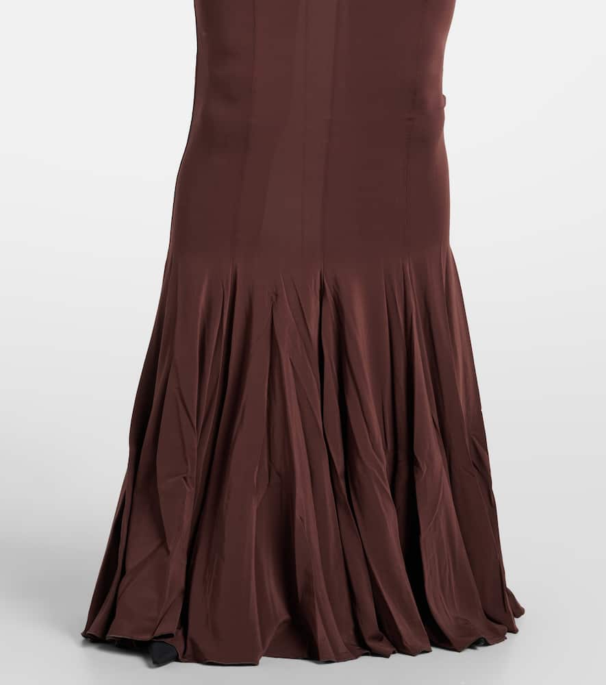Draped maxi skirt