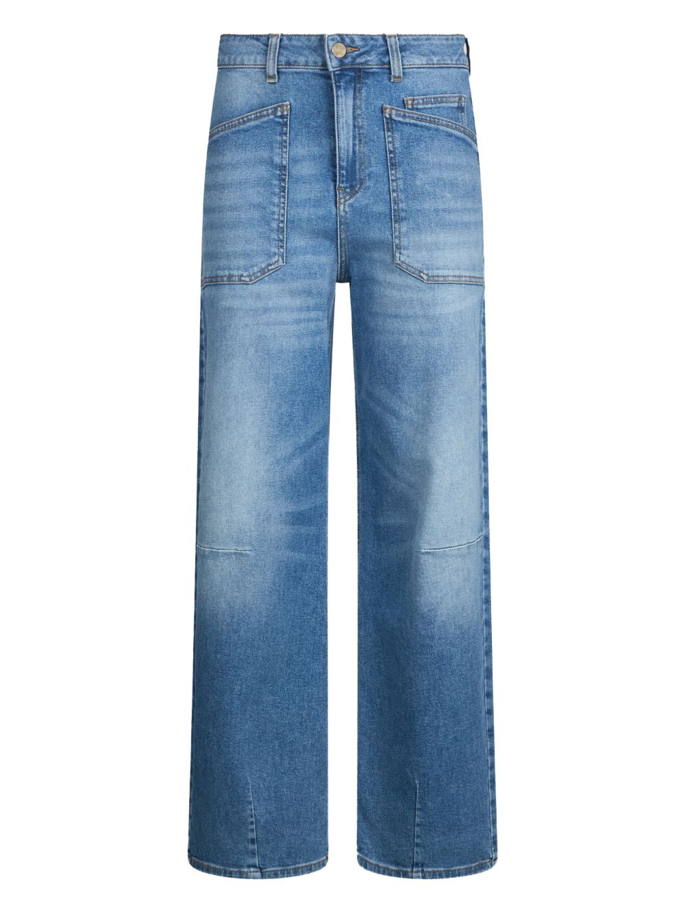 High-rise five-pocket design jeans - Blue