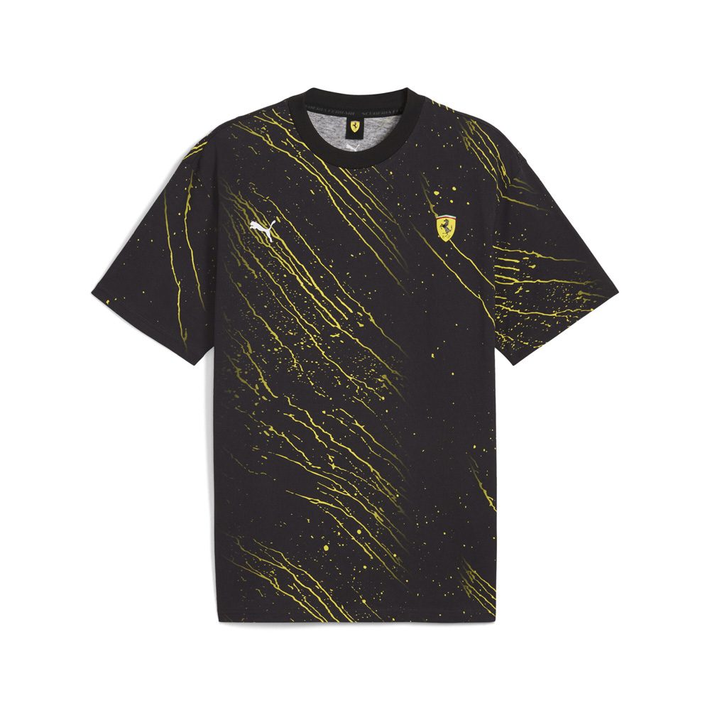 Ferrari Race Color Graphic Crew Neck Short Sleeve T-Shirt