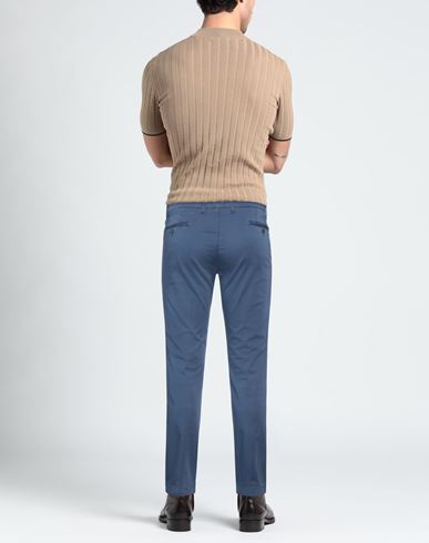 Man Pants Slate blue Size 28 Cotton, Elastane