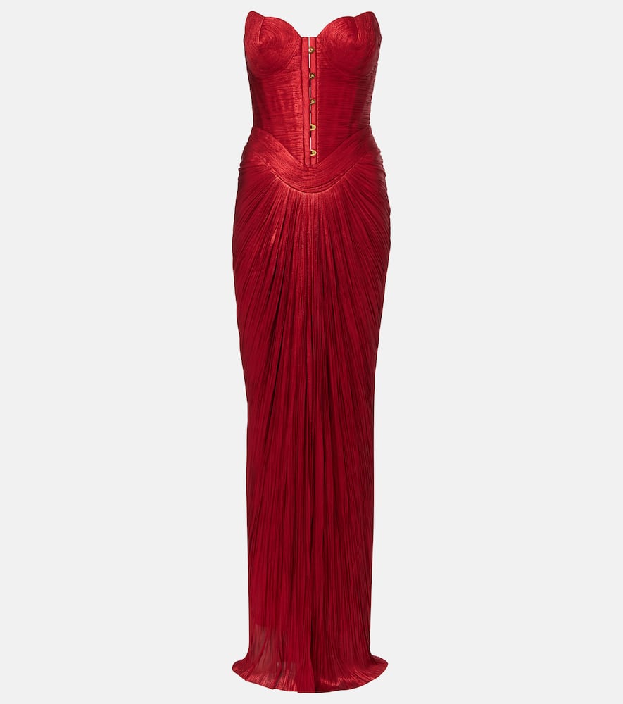 Kiera silk tulle corset gown