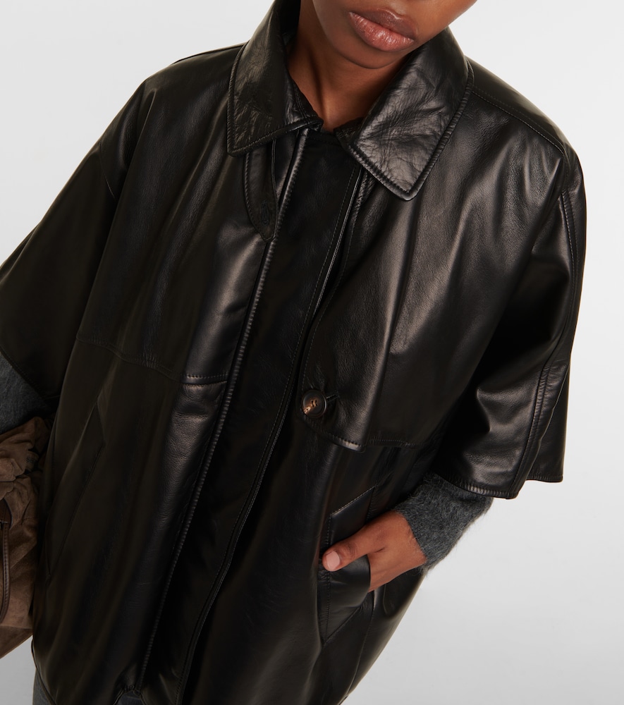 Leather overshirt