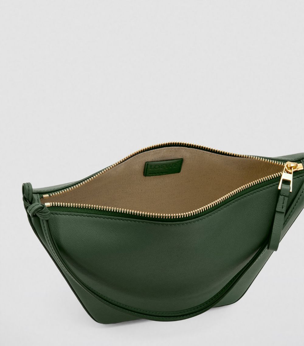 Mini Leather Hammock Hobo Bag