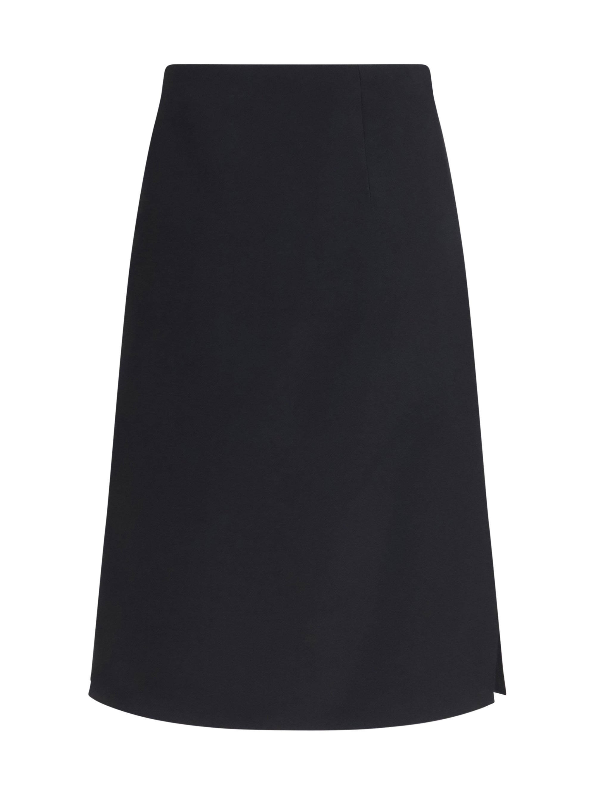 Wool and Silk Blend Skirt — Black