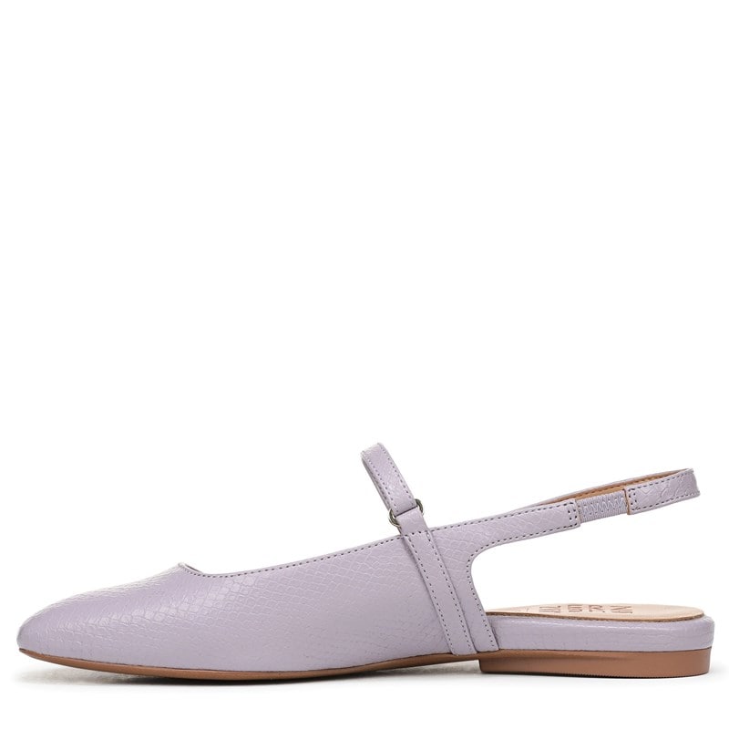 Connie Mary Jane Slingback Flat Shoes, Helio Lilac Snake Fuax Leather