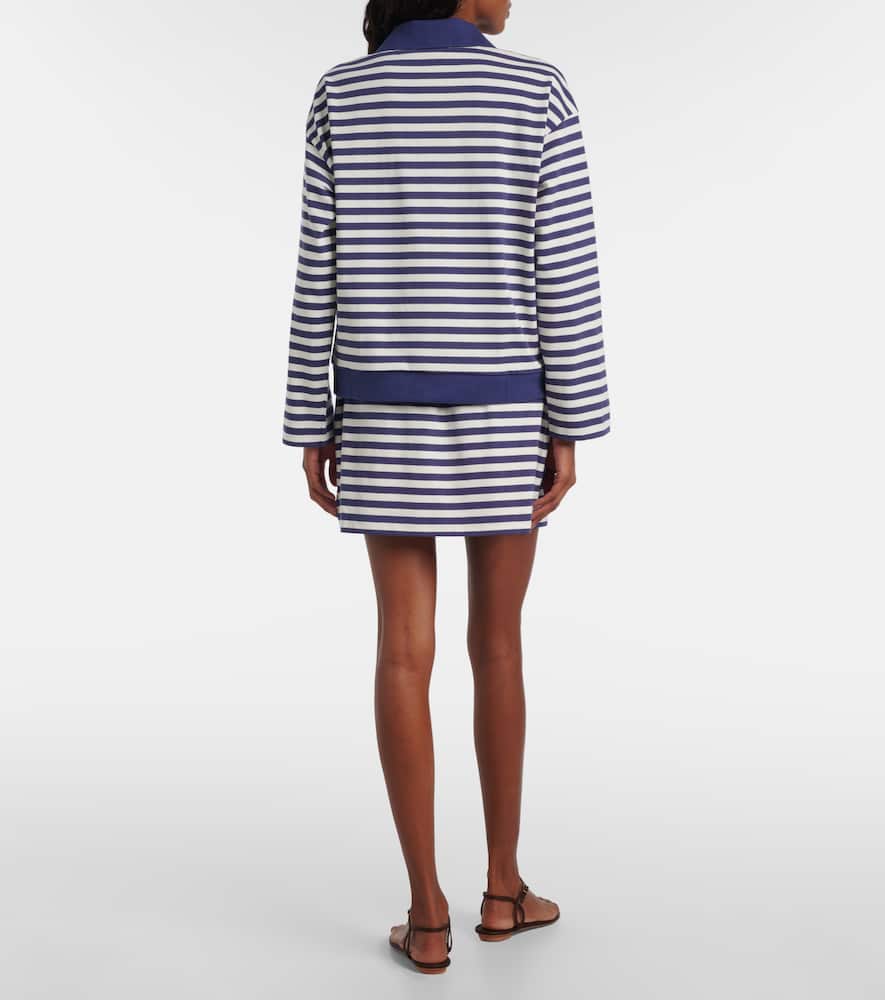 Haisley striped cotton miniskirt