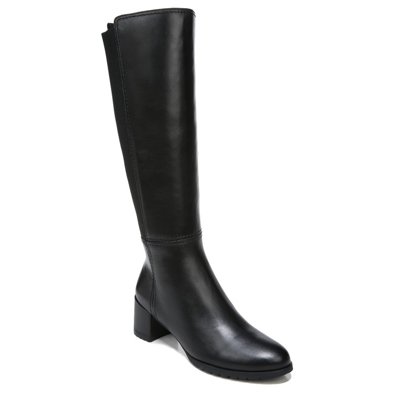 Women's Brent Weatherproof Wide Calf Knee High Boots (Black Leather)