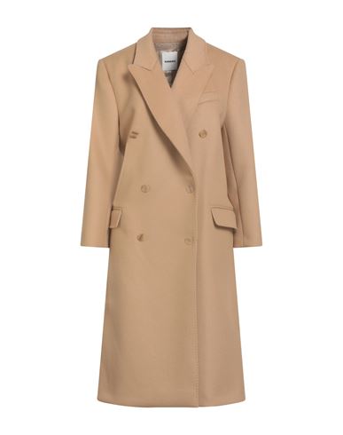Woman Coat Camel Size 10 Wool, Polyamide