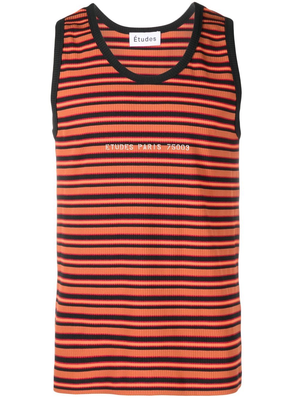 Embroidered-logo top - Orange