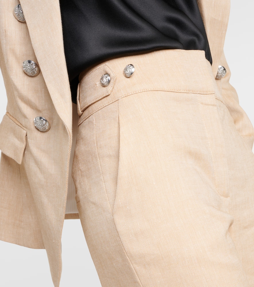 Veronica Beard Aubrie linen-blend cropped pants