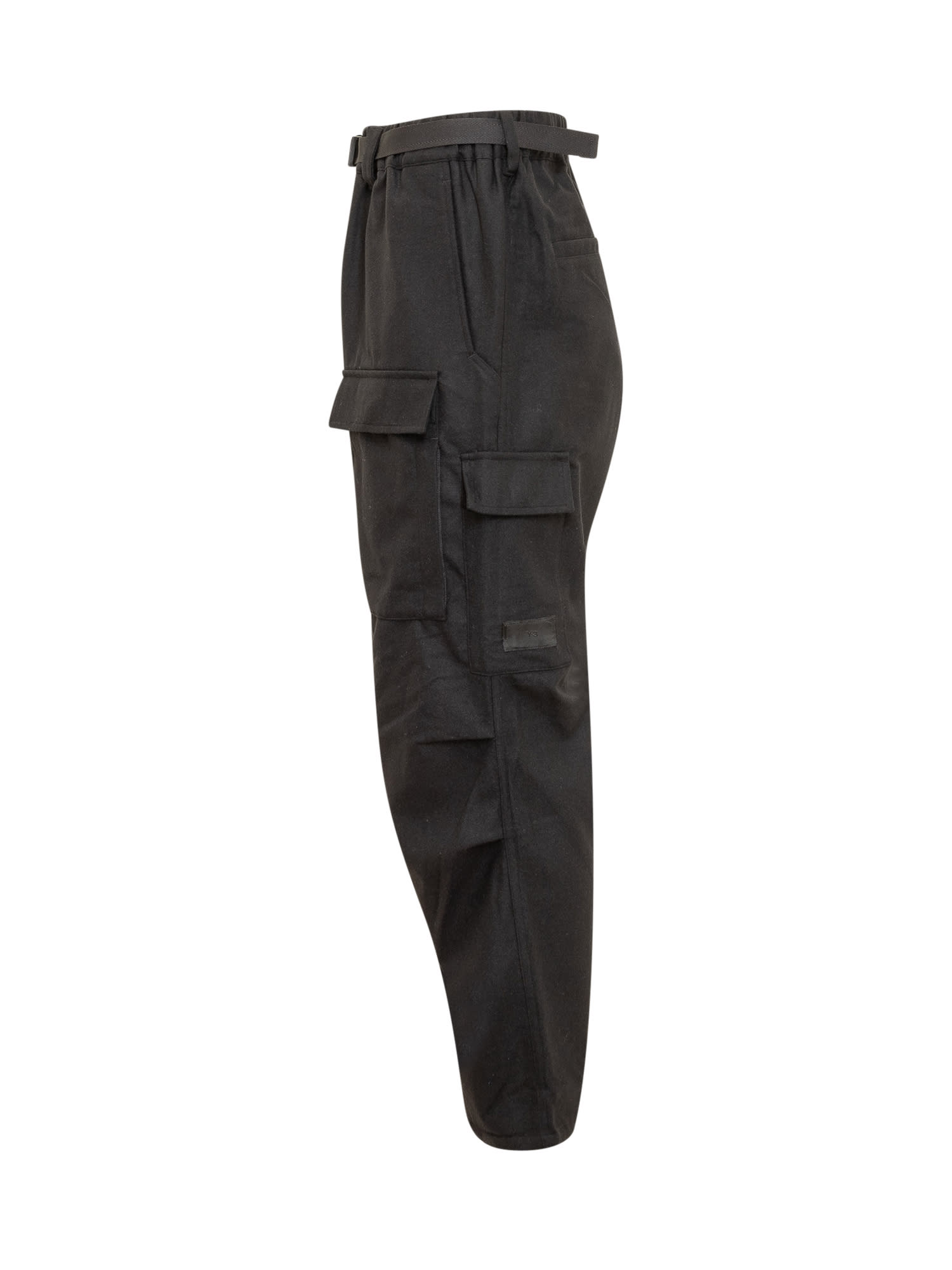 Cropped cargo trousers - Black