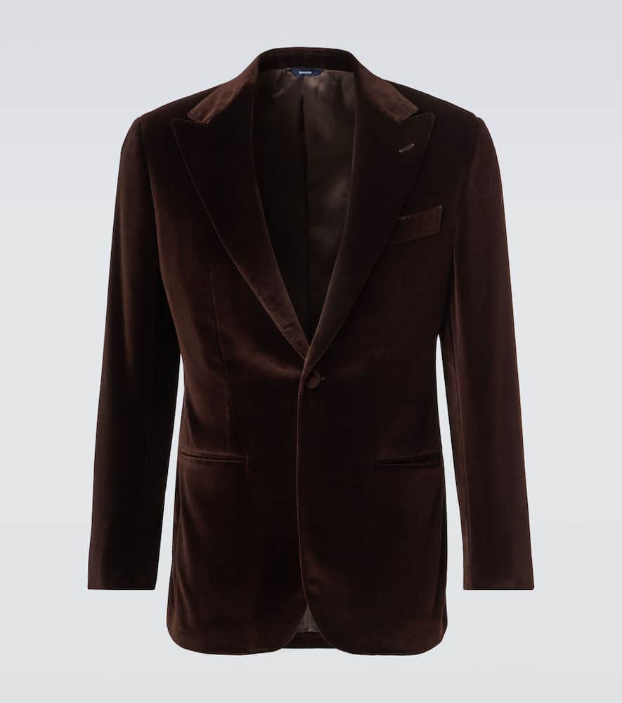Cotton velvet blazer