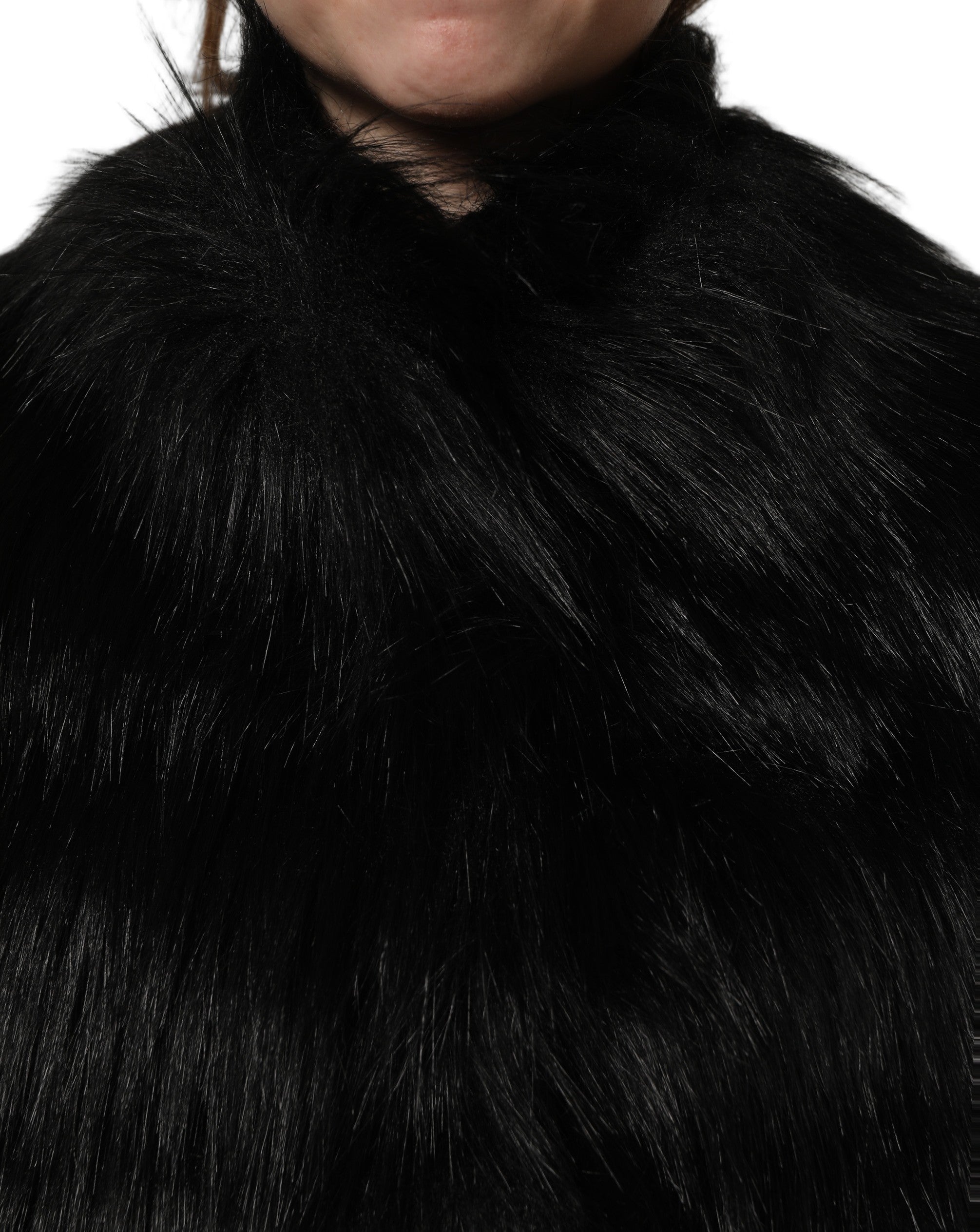 Faux Fur Vest — Black