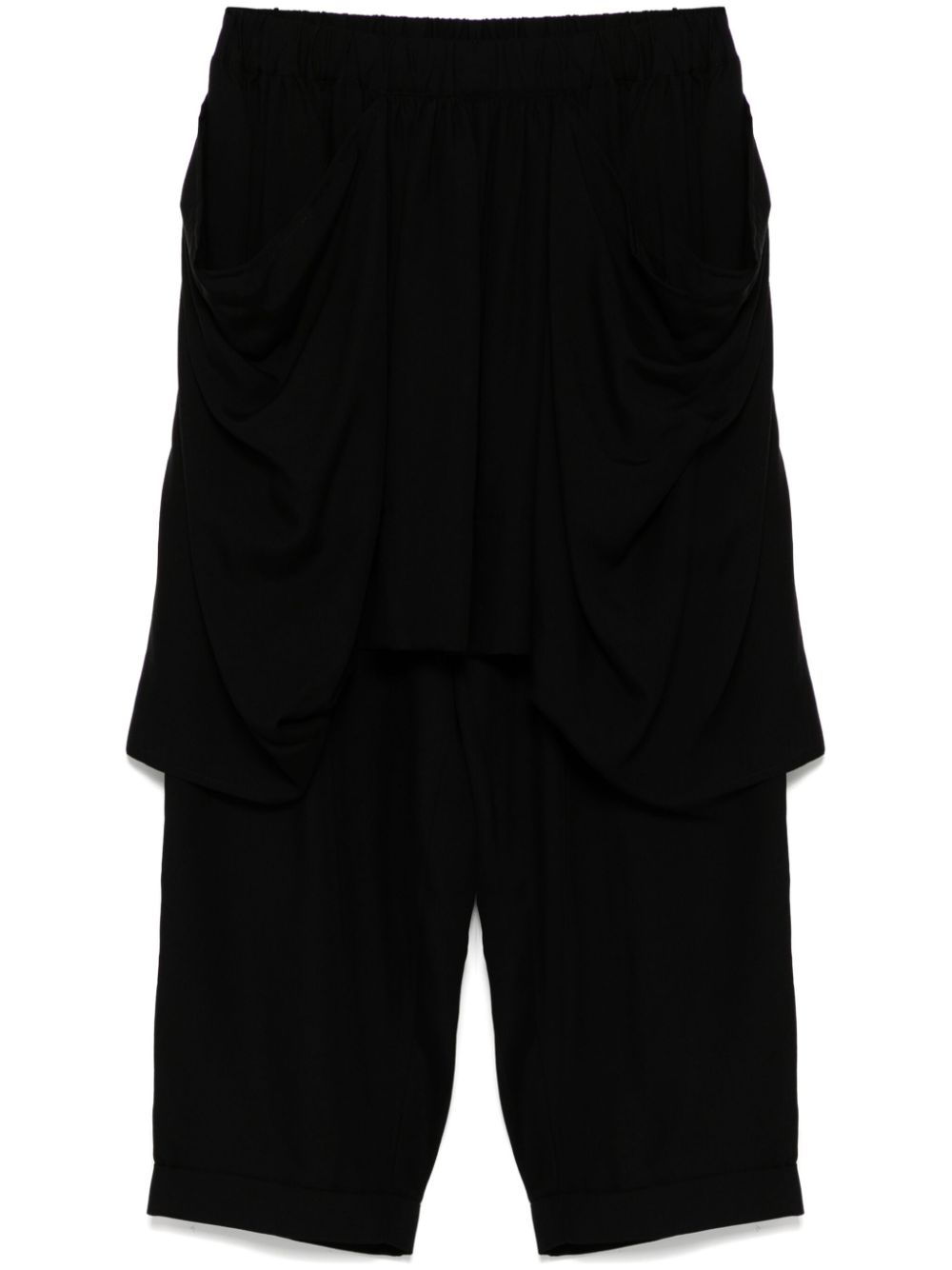 Layered tapered trousers - Black