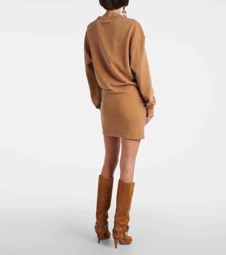Pipper gathered cotton sweatshirt dress