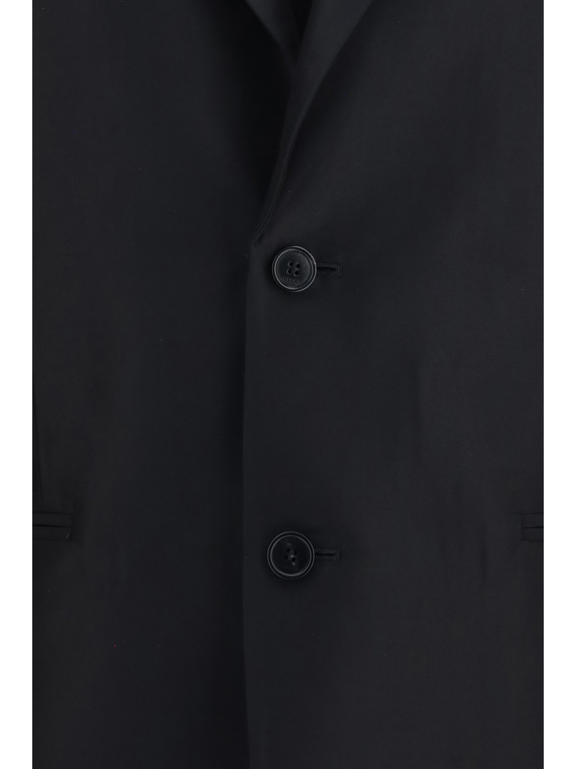 Silk Faille Blazer — Black