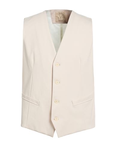 Man Tailored Vest Off white Size 36 Cotton, Polyamide, Elastane
