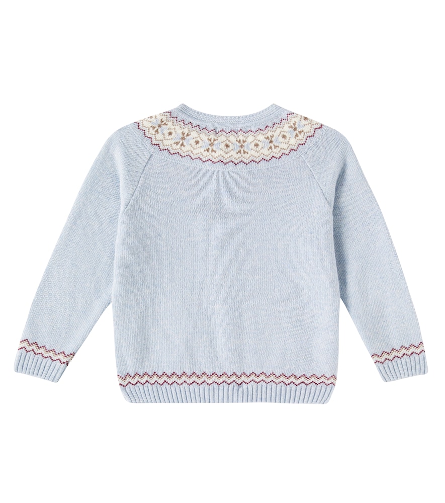 Fair Isle wool-blend cardigan
