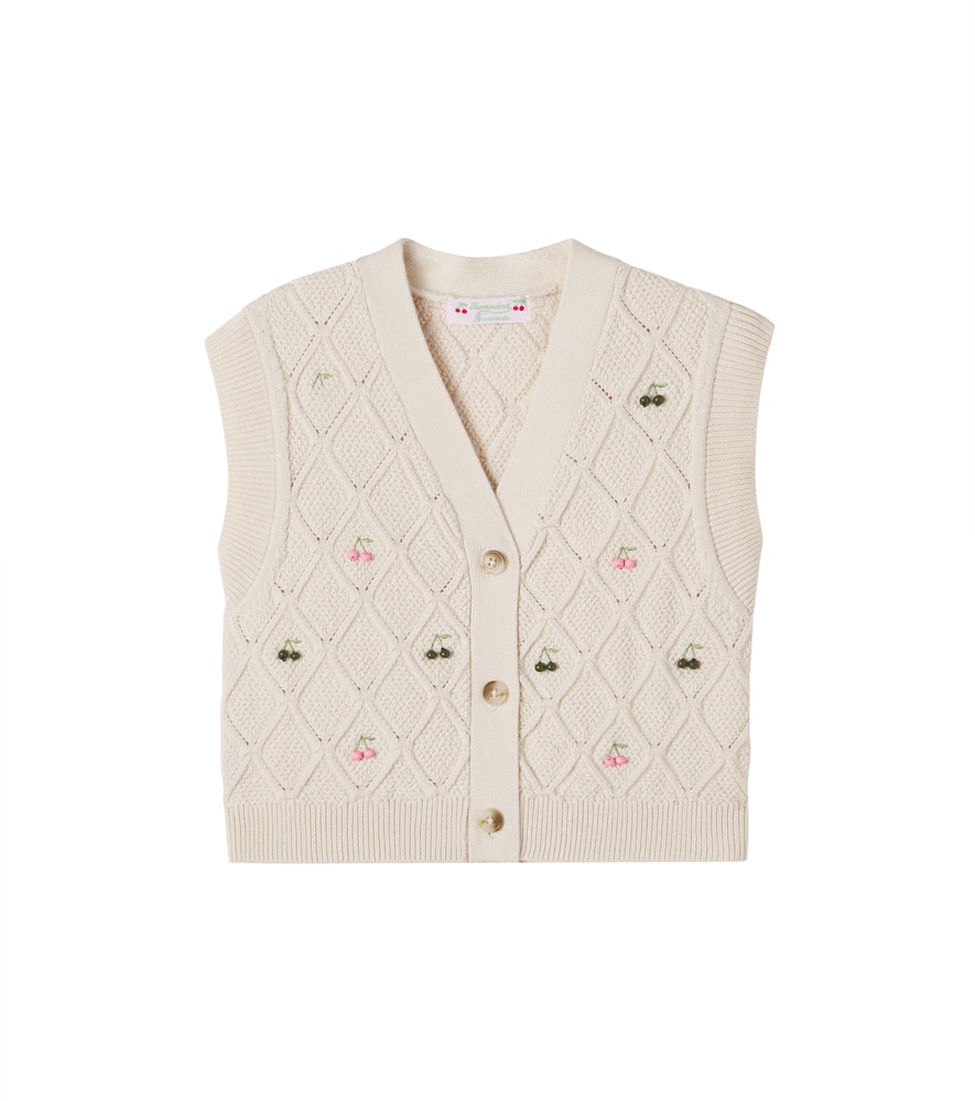 LYS embellished wool and cotton vest