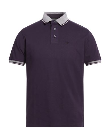Man Polo shirt Dark purple Size S Cotton