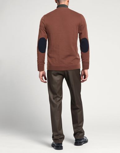 Man Cardigan Chocolate brown Size 38 Cotton