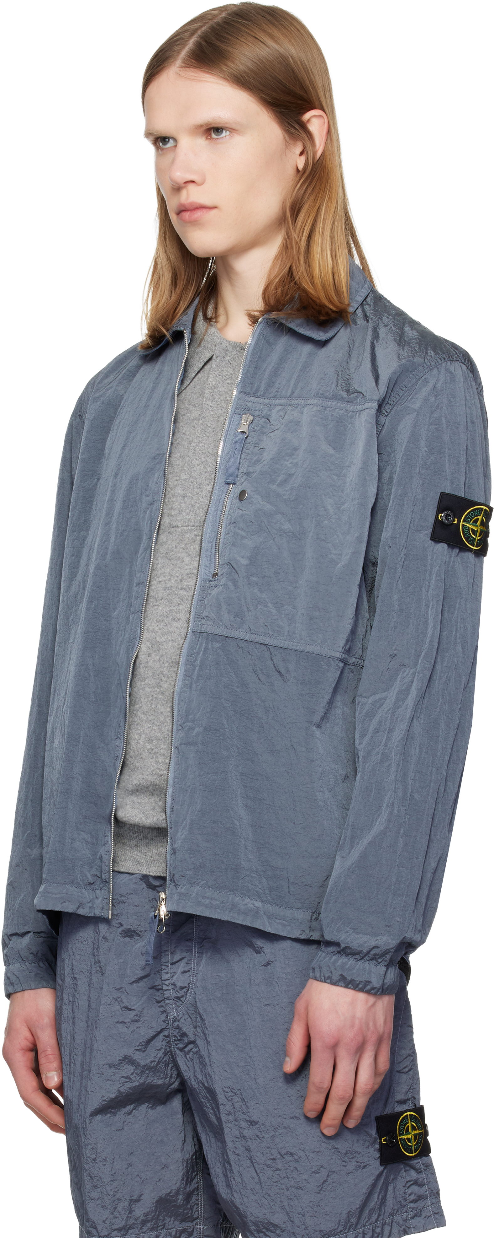 Blue 1200038 Nylon Metal ECONYL Overshirt