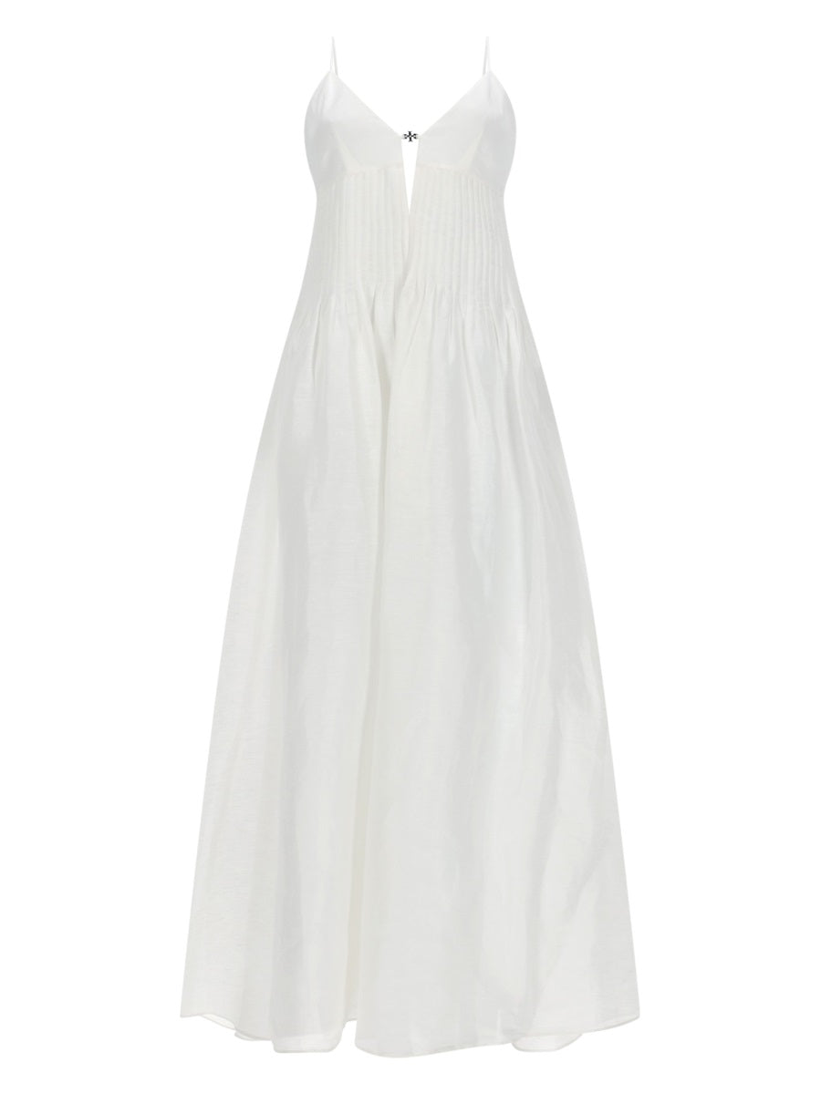Appliqué Pleated Dress