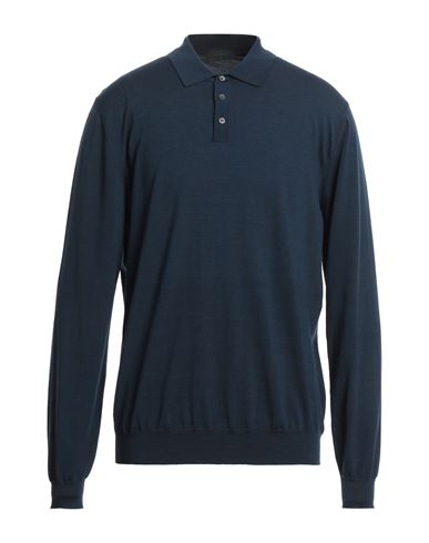 Man Sweater Navy Size 48 Virgin Wool, Polyamide