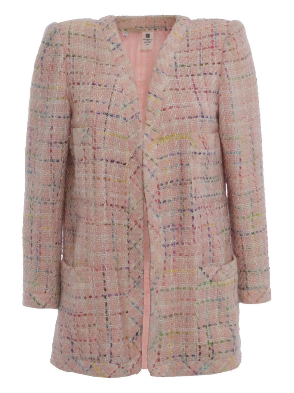 Pre-Owned 1980s tweed jacket - Pink