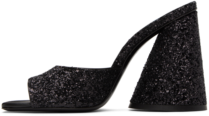 Black loose heel sandals