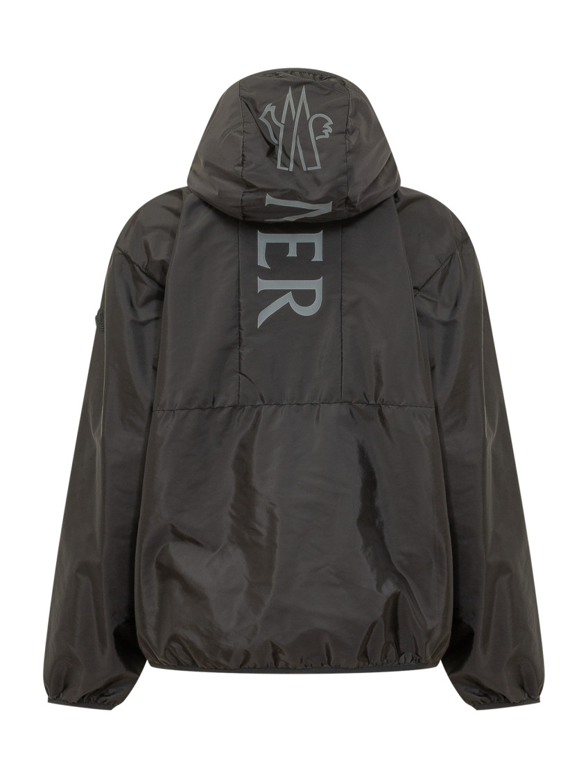 Black Solid Hood Jacket