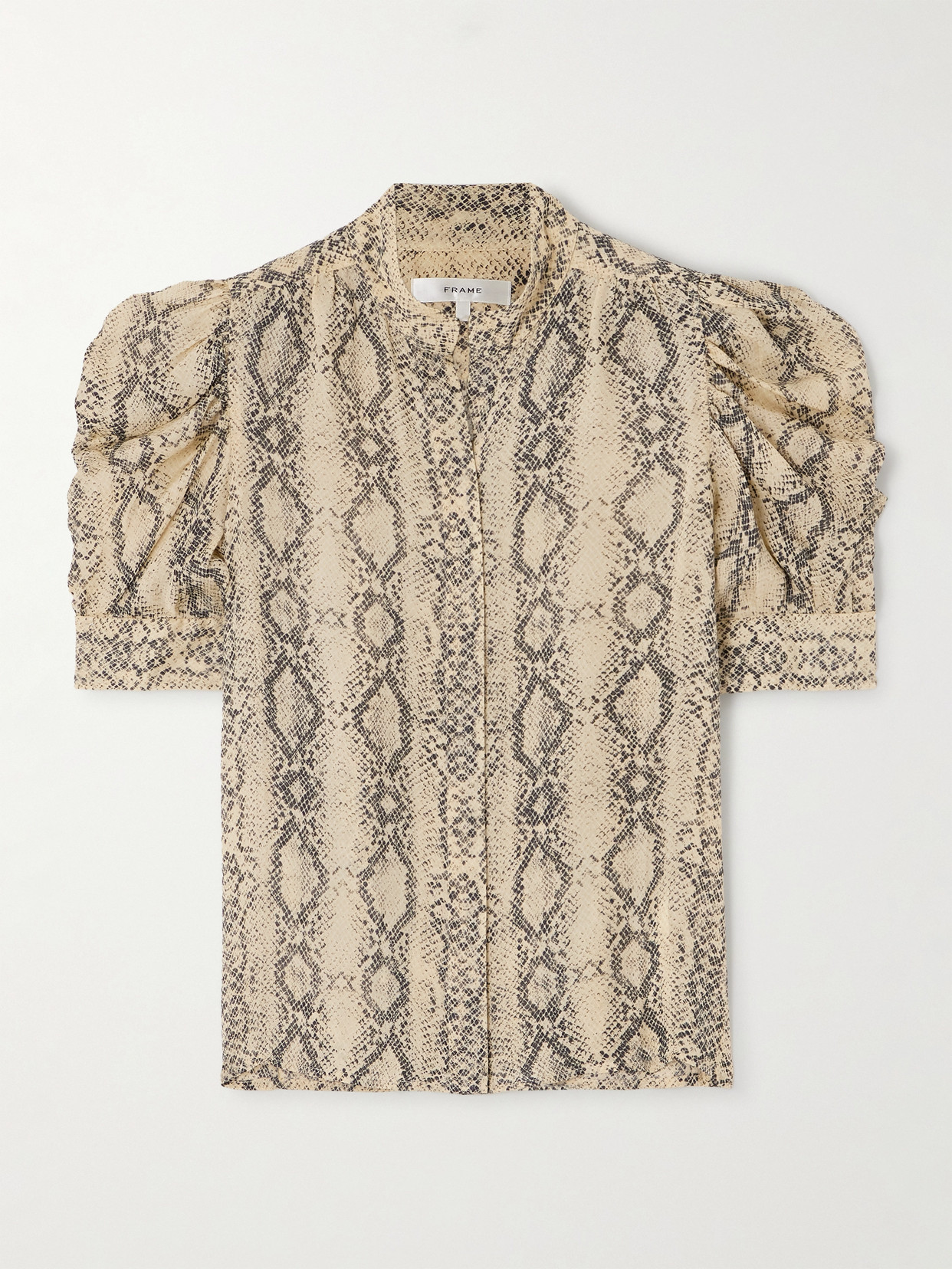 Gillian Snake-print Silk-chiffon Shirt - Animal print