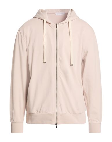 Man Sweatshirt Beige Size L Cotton, Elastane