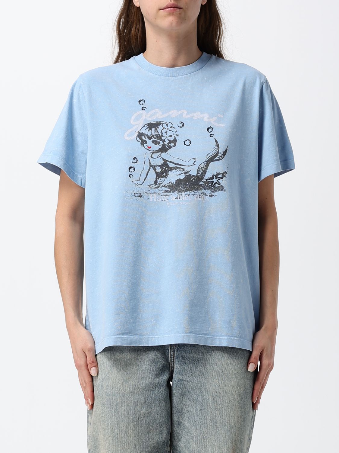 T-Shirt Woman color Gnawed Blue