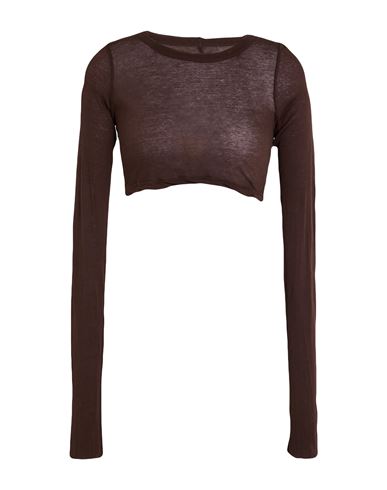 Woman Top Chocolate brown Size 6 Cotton